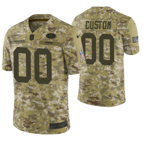 San Francisco 49ers Custom Camo 2018 Salute to Service Limited Jersey