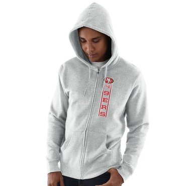 San Francisco 49ers Hook And Ladder Full Zip Hoodie Gray