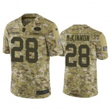 San Francisco 49ers Jerick McKinnon #28 Camo Jersey 2018 Salute to Service