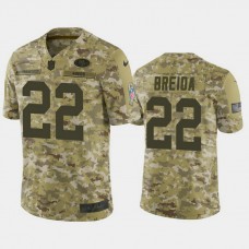 San Francisco 49ers Matt Breida #22 2018 Salute to Service Limited Camo Jersey