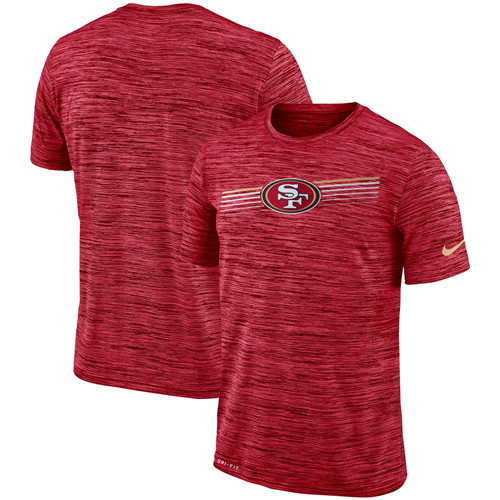 San Francisco 49ers Nike Sideline Velocity Performance T-Shirt Heathered Scarlet