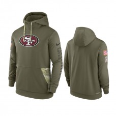 San Francisco 49ers Olive 2022 Salute to Service Therma Hoodie