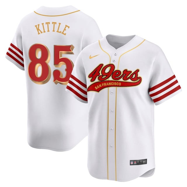 San Francisco 49ers Rivalry Series Baseball Jersey - All Stitched George  Kittle - 85