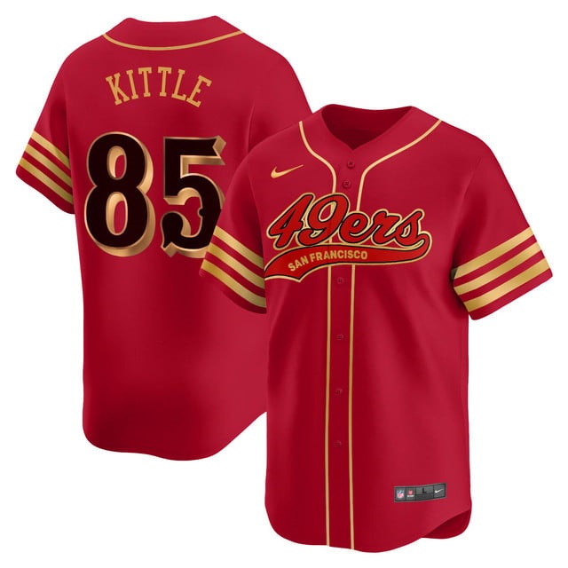 San Francisco 49ers Rivalry Series Baseball Jersey - All Stitched George Kittle -   85