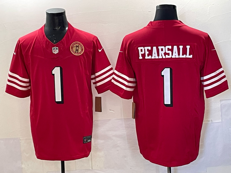 San Francisco 49ers Vapor F.U.S.E.   Jersey - All Stitched 1 Ricky Pearsall