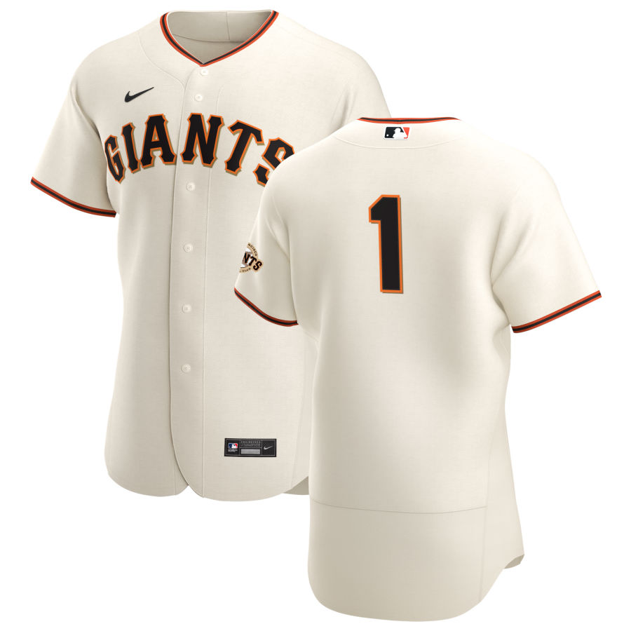 San Francisco Giants #1 Mauricio Dubon Men's Nike Cream Home 2020 Authentic Player MLB Jersey