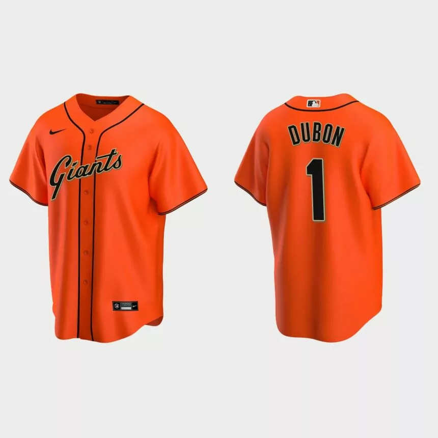 San Francisco Giants #1 Mauricio Dubon Replica Alternate Jersey – Orange