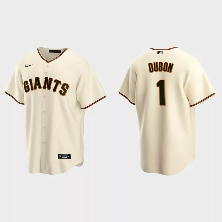 San Francisco Giants #1 Mauricio Dubon Replica Home Jersey – Cream