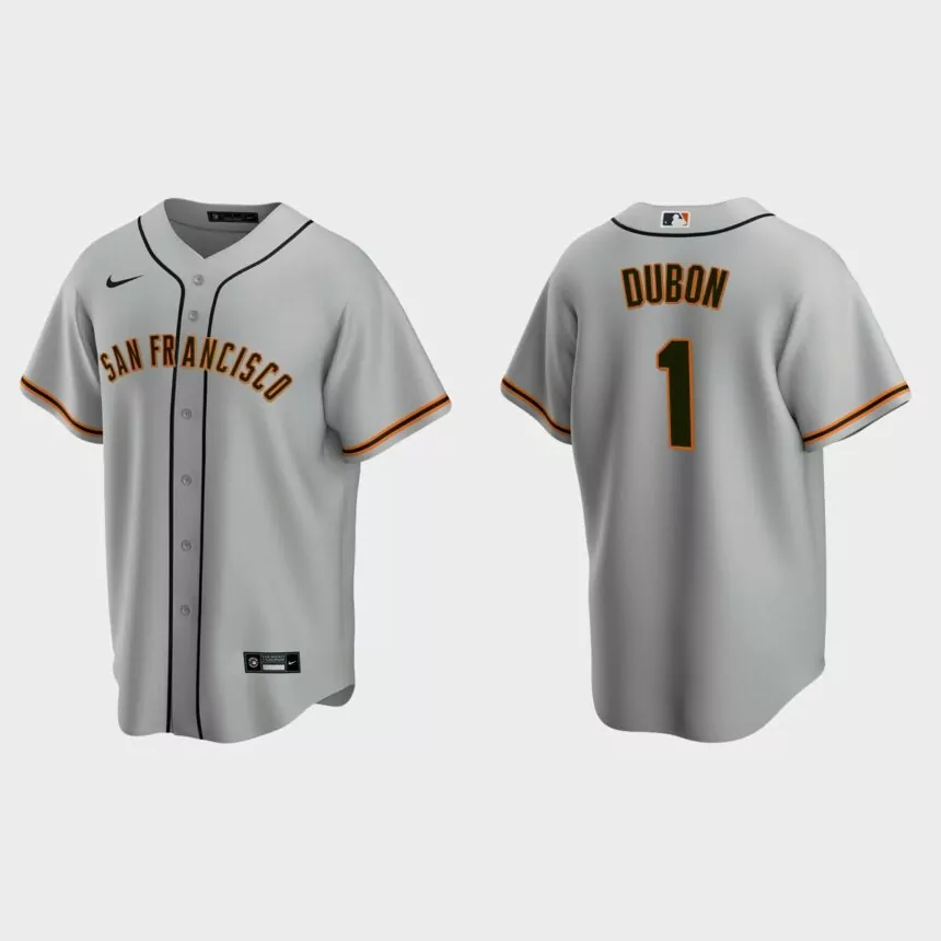 San Francisco Giants #1 Mauricio Dubon Replica Road Jersey – Gray