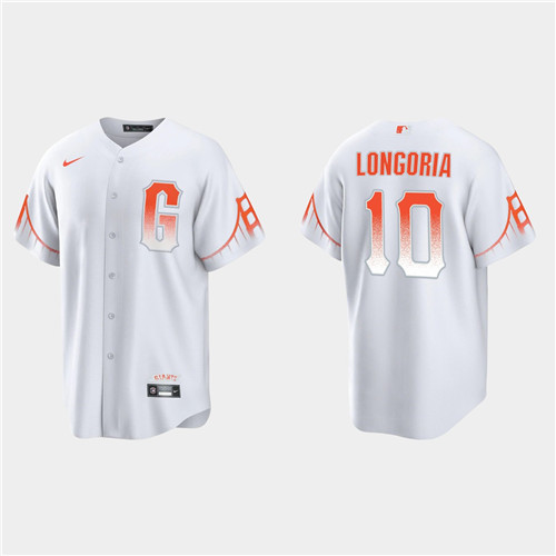 San Francisco Giants #10 Evan Longoria Men's 2021 City Connect White Fan's Version Jersey