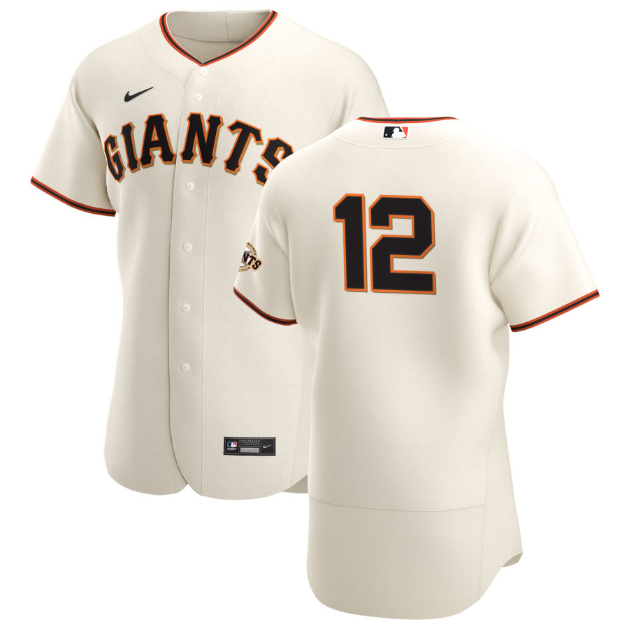 San Francisco Giants #12 Alex Dickerson Men's Nike Cream Home 2020 Authentic Player MLB Jersey