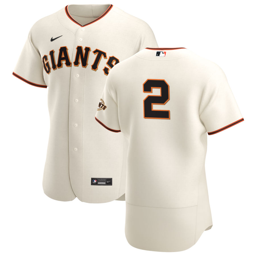 San Francisco Giants #2 Daniel Robertson Men's Nike Cream Home 2020 Authentic Player MLB Jersey