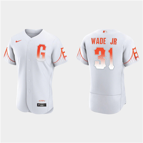 San Francisco Giants #31 Lamonte Wade Jr. Men's 2021 City Connect Authentic White Jersey