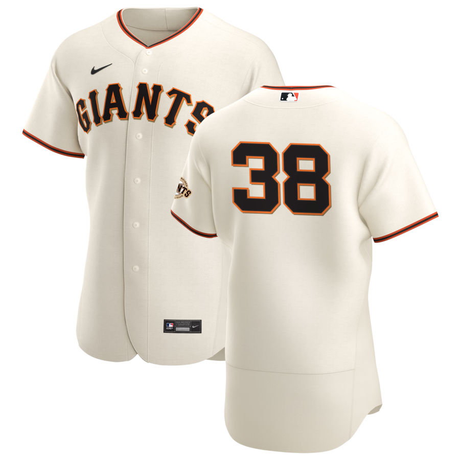 San Francisco Giants #38 Tyler Beede Men's Nike Cream Home 2020 Authentic Player MLB Jersey