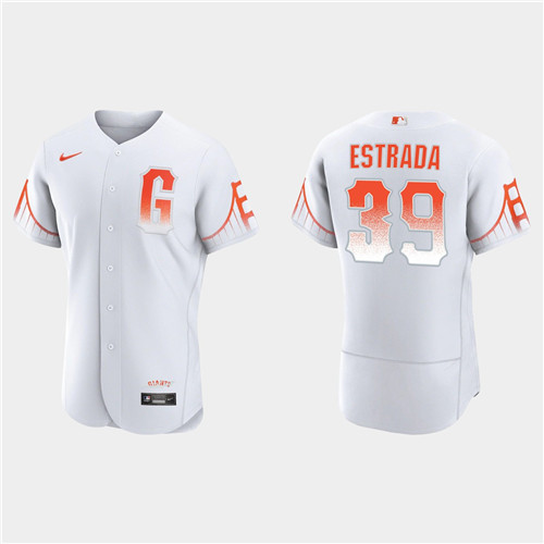 San Francisco Giants #39 Thairo Estrada Men's 2021 City Connect Authentic White Jersey