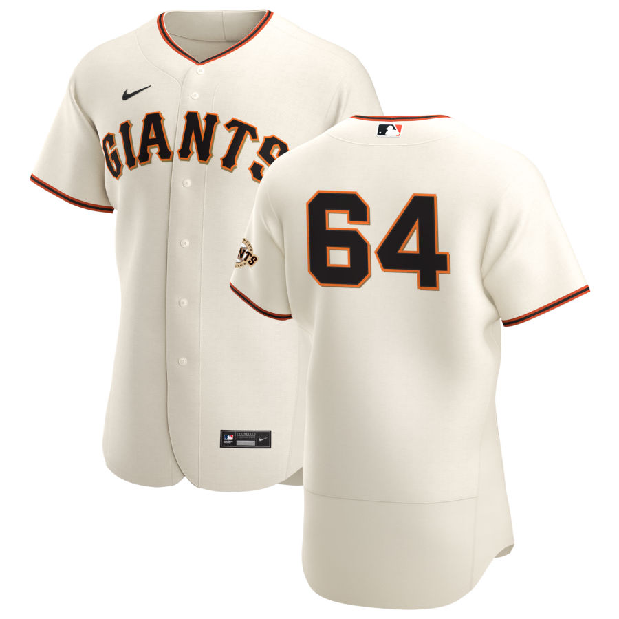 San Francisco Giants #64 Shaun Anderson Men's Nike Cream Home 2020 Authentic Player MLB Jersey