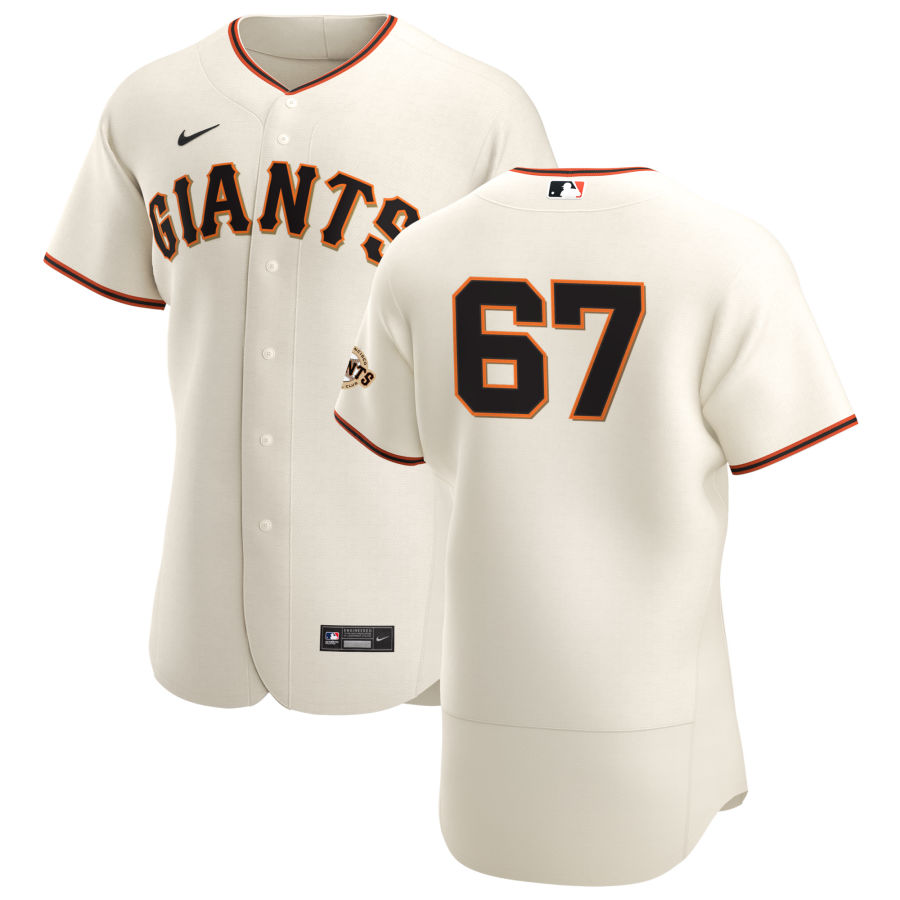 San Francisco Giants #67 Sam Selman Men's Nike Cream Home 2020 Authentic Player MLB Jersey