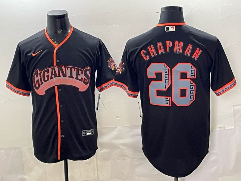 San Francisco Giants “Los Gigantes” Vapor Premier  Jersey 26 CHAPMAN