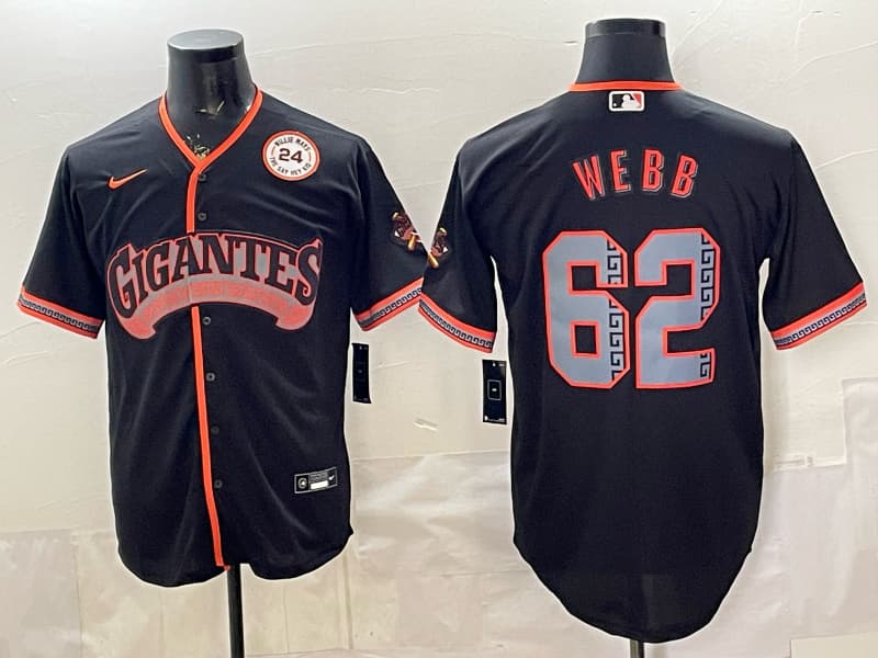 San Francisco Giants “Los Gigantes” Vapor Premier  Jersey 62    webb