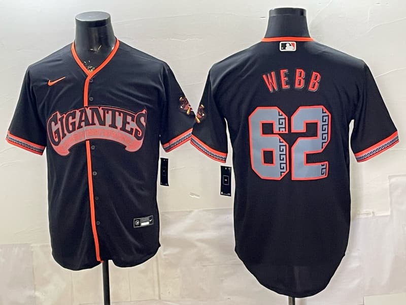 San Francisco Giants “Los Gigantes” Vapor Premier  Jersey 62 WEBB