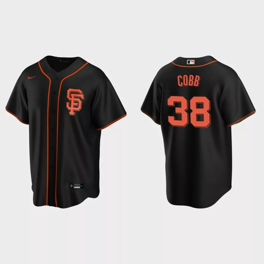 San Francisco Giants Alex Cobb Replica Alternate Jersey – Black