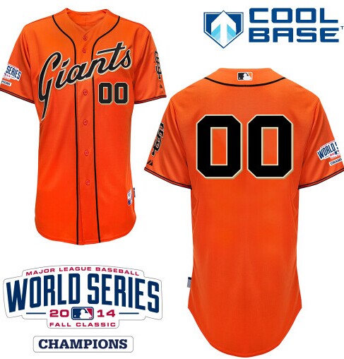 San Francisco Giants Authentic Personalized Alternate Jersey 2014 World Series Champions Patch