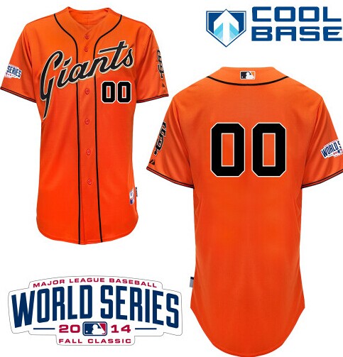 San Francisco Giants Authentic Personalized Alternate Jersey 2014 World Series Patch