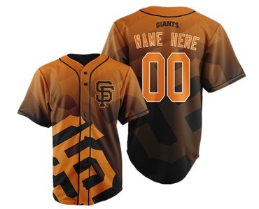 San Francisco Giants Big Logo Print Men's All Stitched Customized Jersey