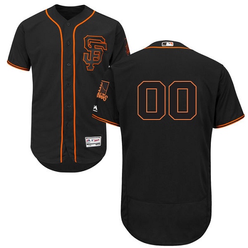 San Francisco Giants Black Men's Customized Flexbase Jersey