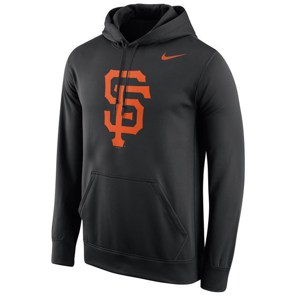 San Francisco Giants Black Team Color Primary Logo Men's Pullover Hoodie