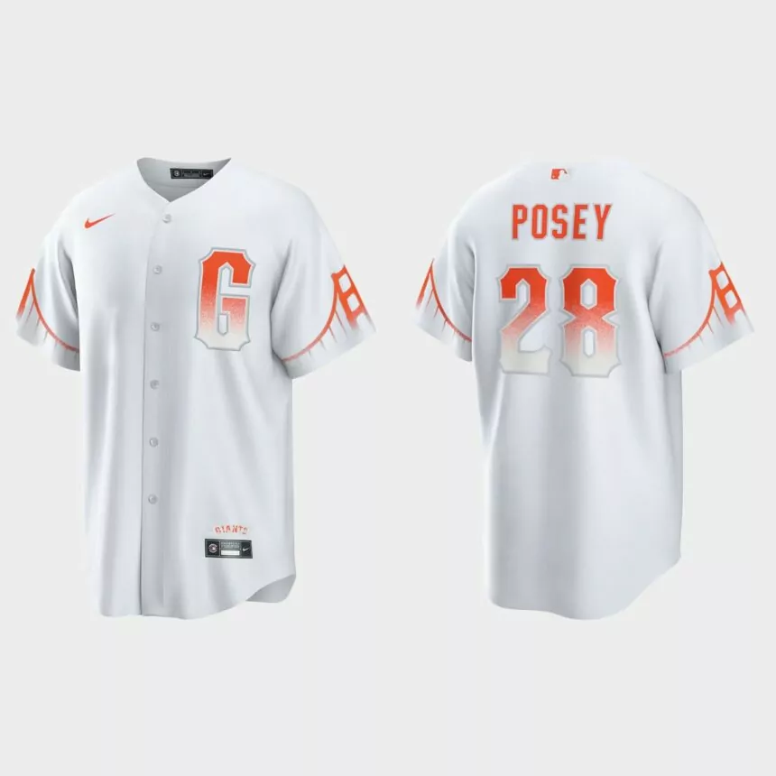 San Francisco Giants Buster Posey 2021 City Connect Replica Jersey – White