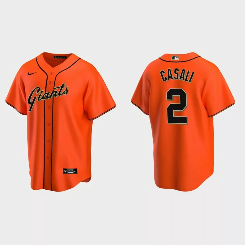 San Francisco Giants Curt Casali Replica Alternate Jersey – Orange