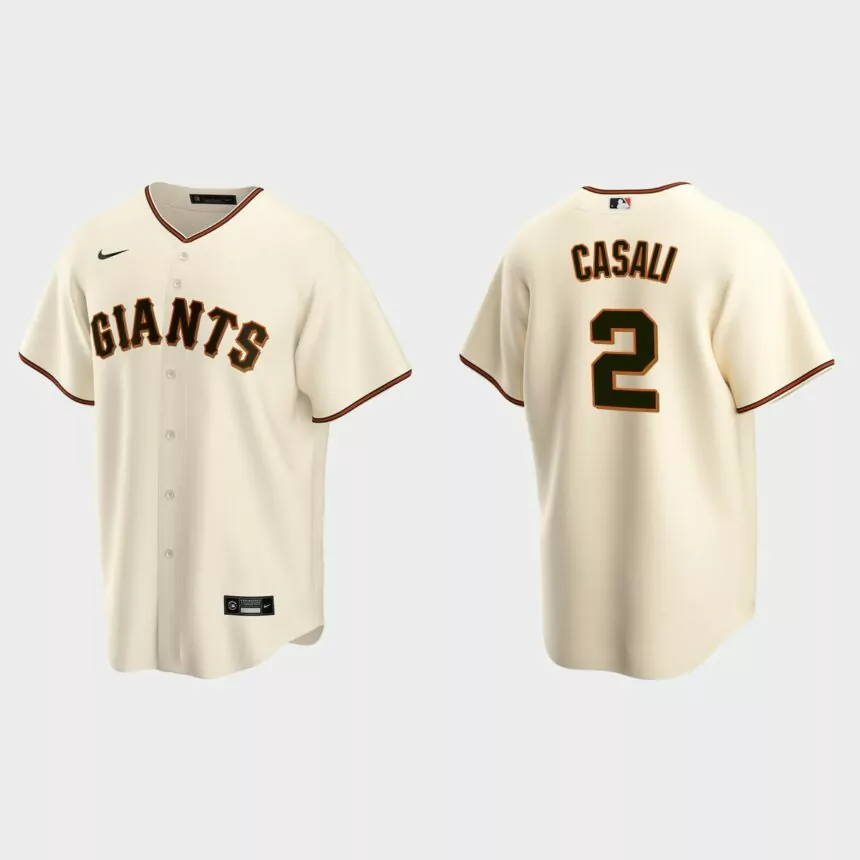 San Francisco Giants Curt Casali Replica Home Jersey – Cream