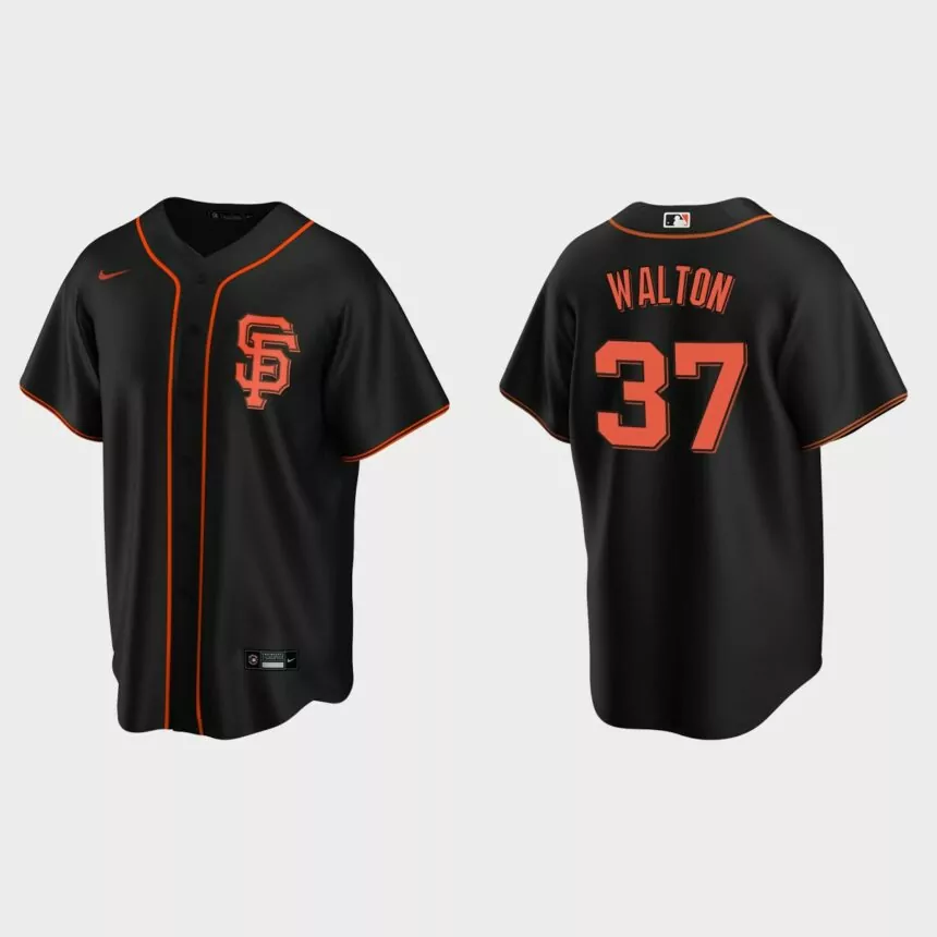 San Francisco Giants Donovan Walton Replica Alternate Jersey – Black