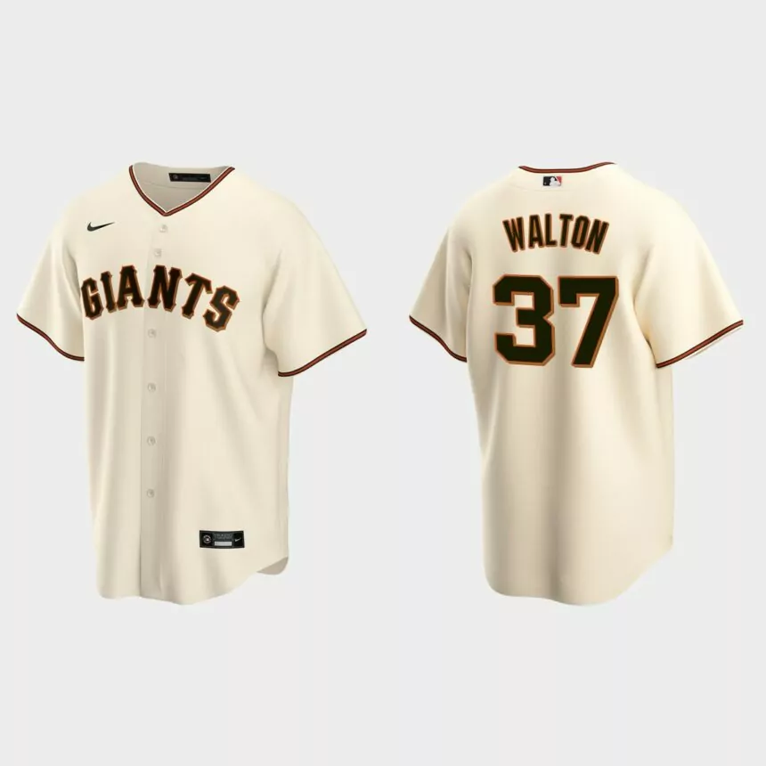 San Francisco Giants Donovan Walton Replica Home Jersey – Cream