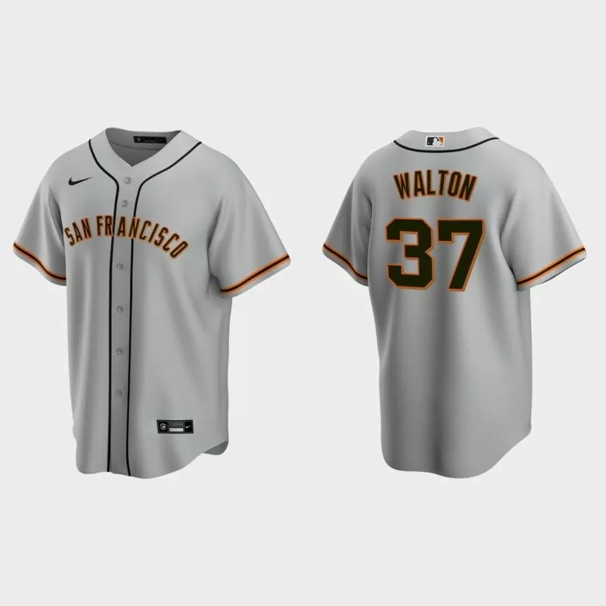 San Francisco Giants Donovan Walton Replica Road Jersey – Gray