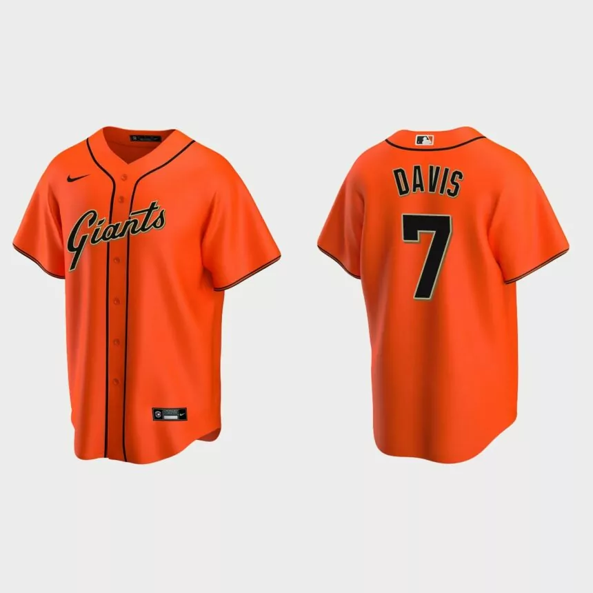 San Francisco Giants J.D. Davis Replica Alternate Jersey – Orange