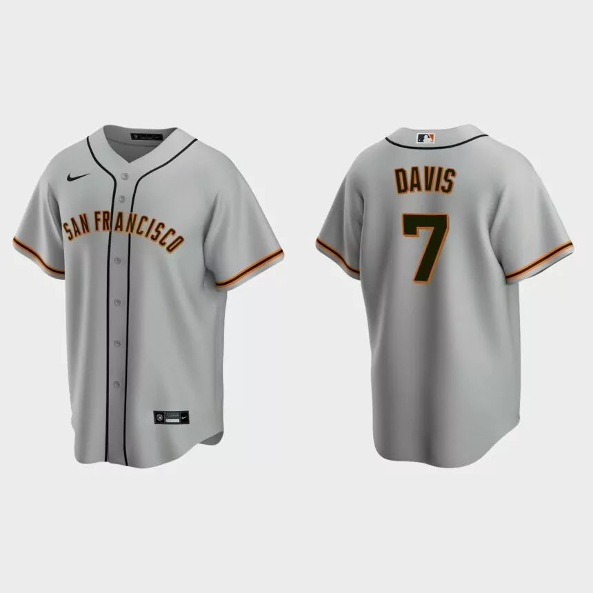 San Francisco Giants J.D. Davis Replica Road Jersey – Gray
