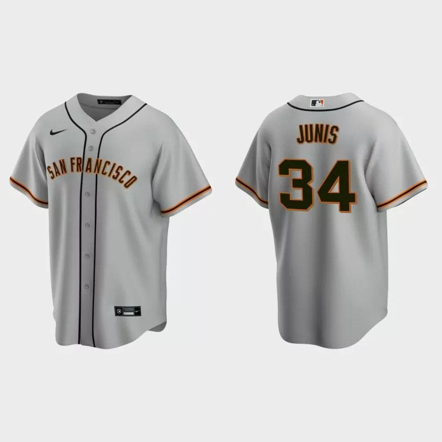 San Francisco Giants Jakob Junis Replica Road Jersey – Gray