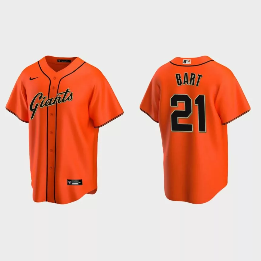 San Francisco Giants Joey Bart Replica Alternate Jersey – Orange