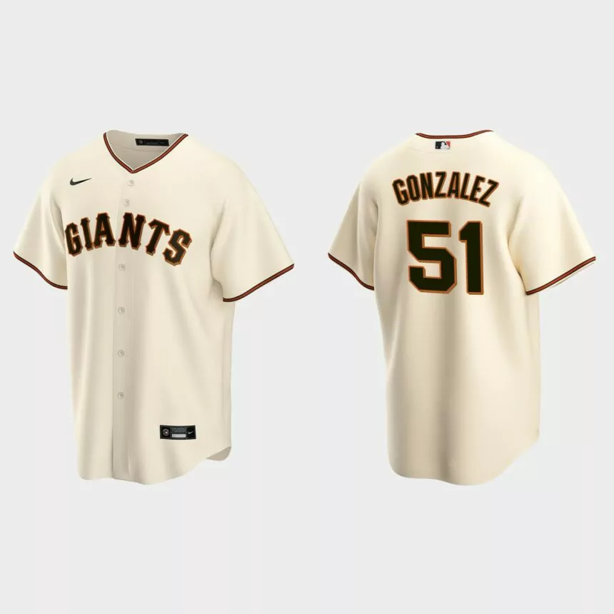San Francisco Giants Luis Gonzalez Replica Home Jersey – Cream