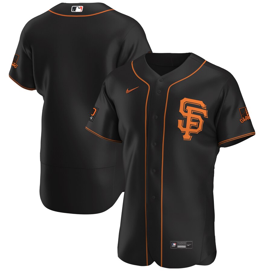 San Francisco Giants Men's Nike Black Alternate 2020 Authentic Team MLB Jersey