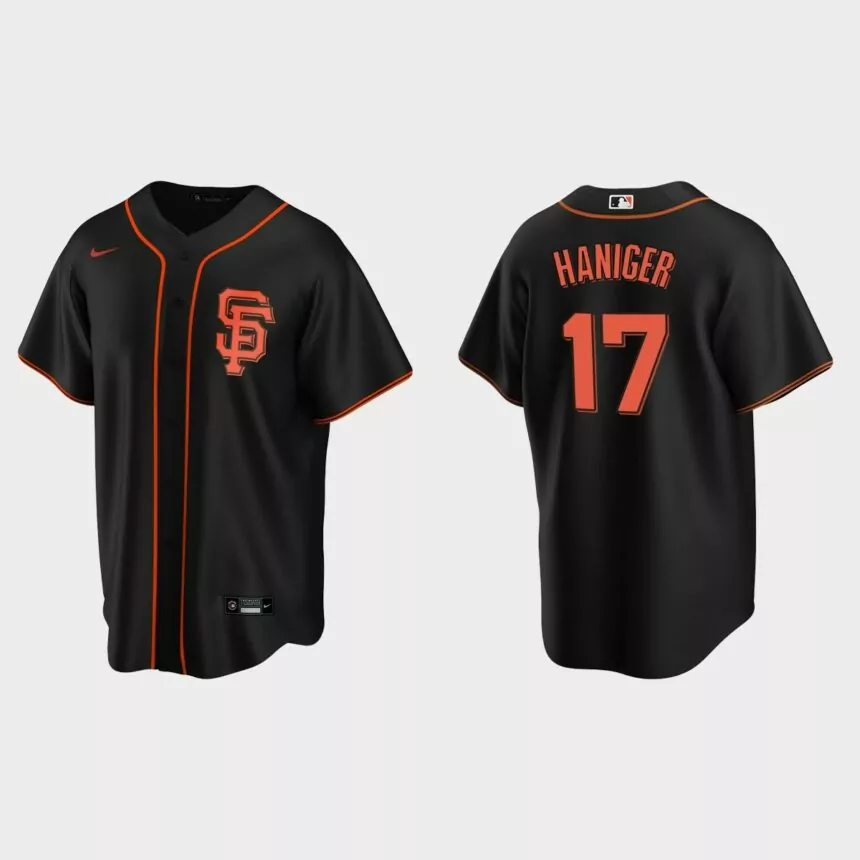 San Francisco Giants Mitch Haniger Replica Alternate Jersey – Black