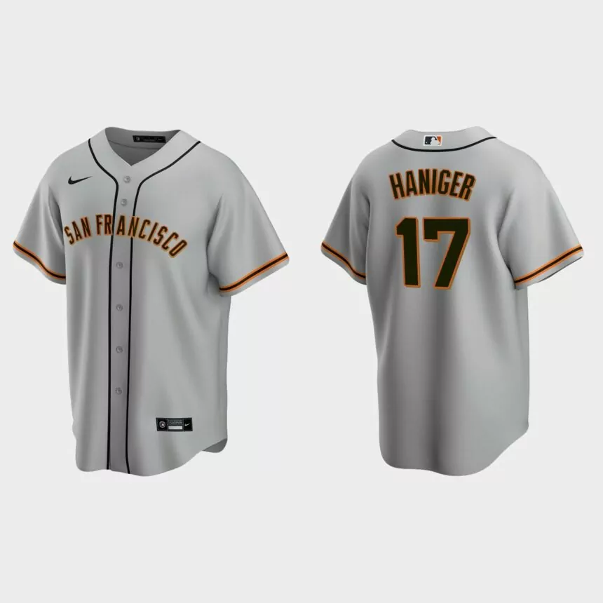 San Francisco Giants Mitch Haniger Replica Road Jersey – Gray