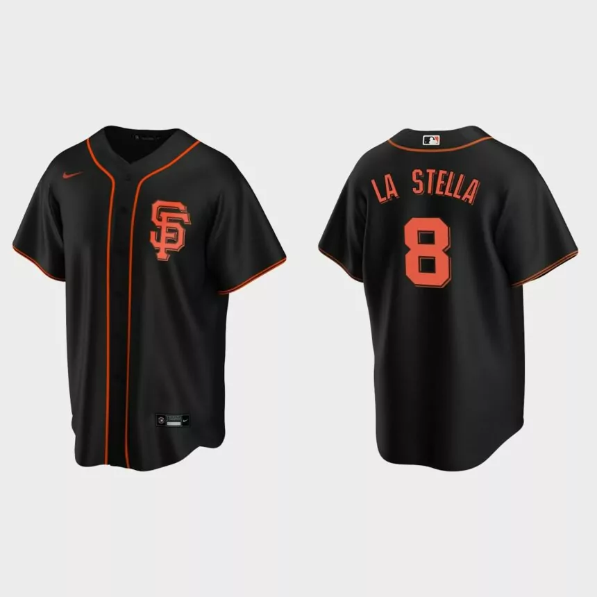 San Francisco Giants Tommy La Stella Replica Alternate Jersey – Black