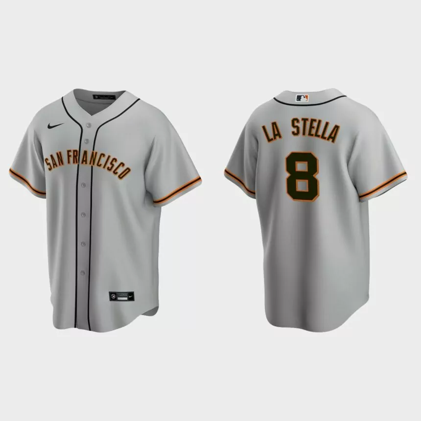 San Francisco Giants Tommy La Stella Replica Road Jersey – Gray