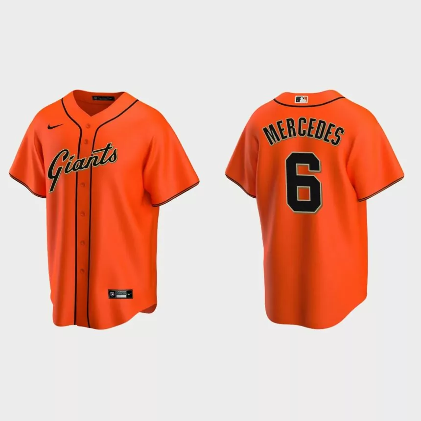 San Francisco Giants Yermin Mercedes Replica Alternate Jersey – Orange