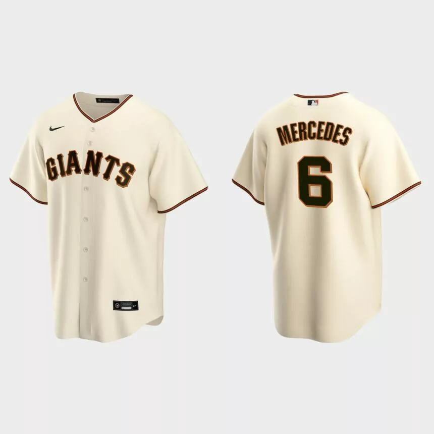 San Francisco Giants Yermin Mercedes Replica Home Jersey – Cream