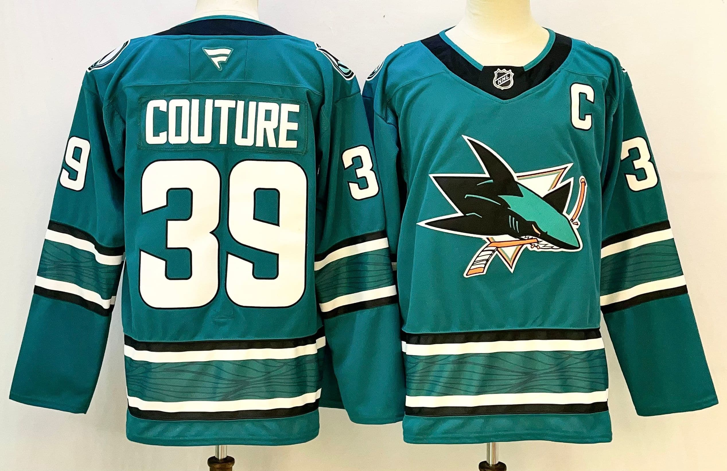 San Jose   Sharks Logan Couture #39 Fanatics Teal Home Premium NHL Jersey
