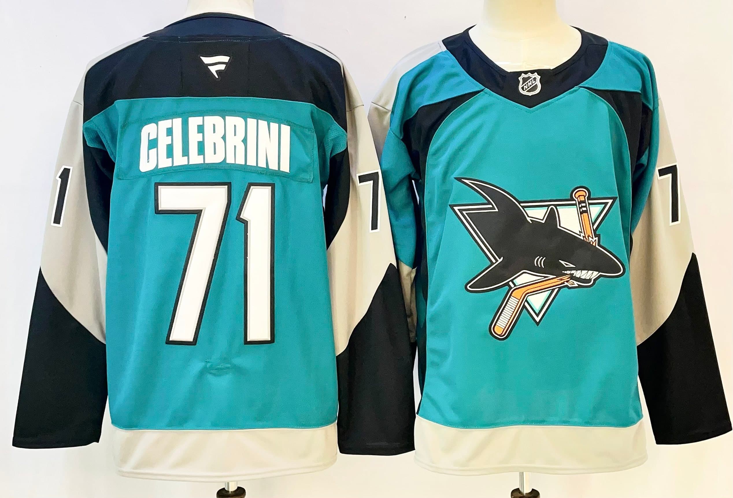 San Jose Sharks    hockey jersey 71 Celebrini